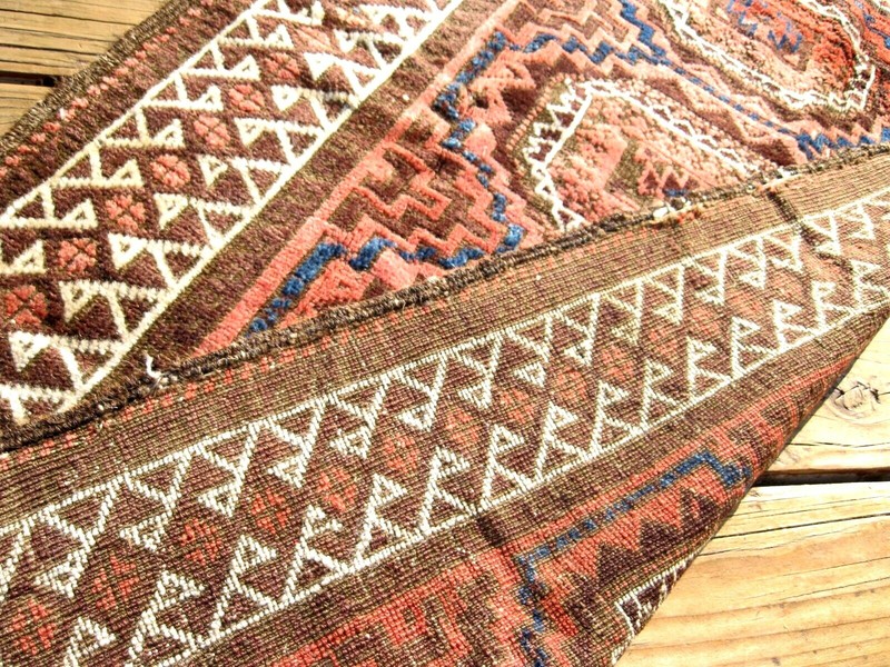 ANTIQUE 1890- 1900 BLOUCH FINE KNOTS GREAT COLORS gallery