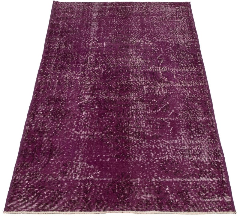 Vintage Purple Traditional 3'9" x 7'7" Hand-Knotted Oriental Wool Area Rug gallery