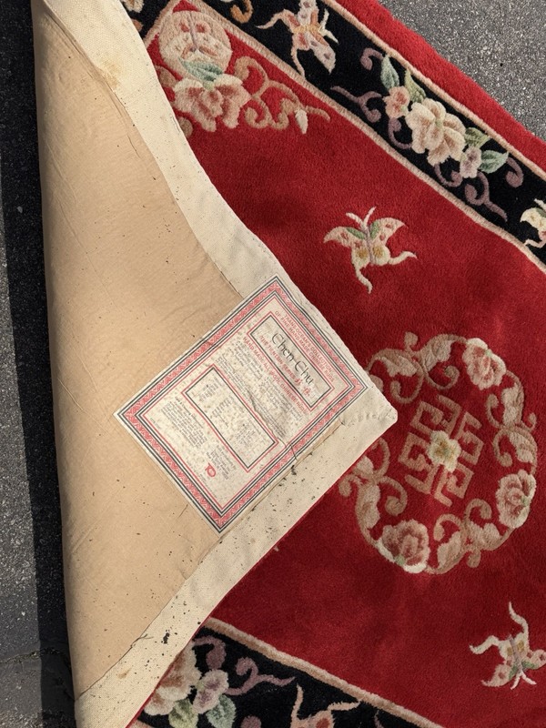 Chen Chu 100% Virgin Wool Handmade Hand Knotted Rug 42” x 68” Primary Color Red gallery