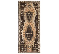 Semi-Antique Wool Oriental Runner Rug 3X7 ft Farmhouse Boho Decor Tribal Carpet