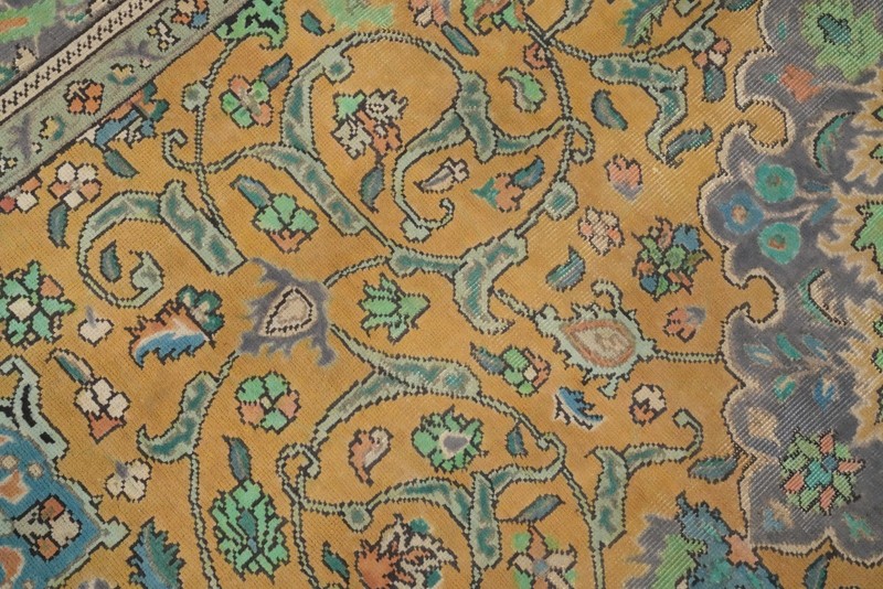 Vintage Wool Traditional Orange Area Rug 7x10 ft Hand-knotted Floral Carpet gallery