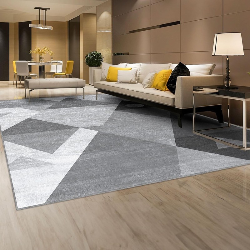HOMFINE Washable Modern Area Rug - Geometric Style 5x7 Rugs for Living Room, ... gallery