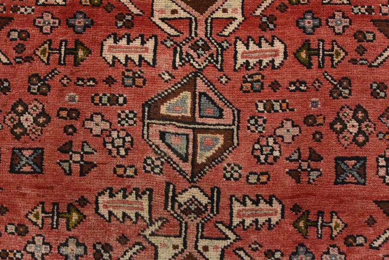 Vintage Tribal Runner 3’2” x 10’2” Red Wool Geometric Hand-Knotted Oriental Rug gallery