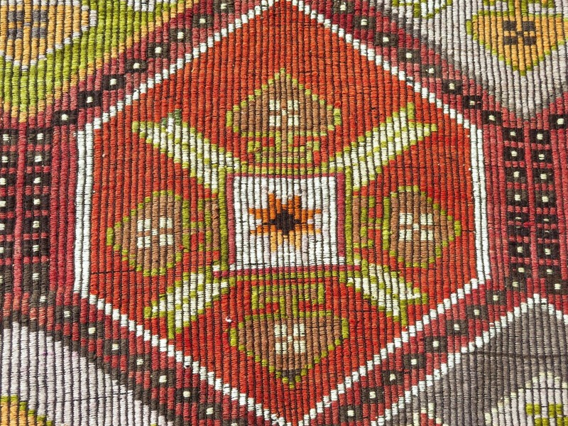 Area Rugs, Vintage Rug, Tribal Rug, Wool Rug Embroidery Kilim Rug Carpet77"X115" gallery