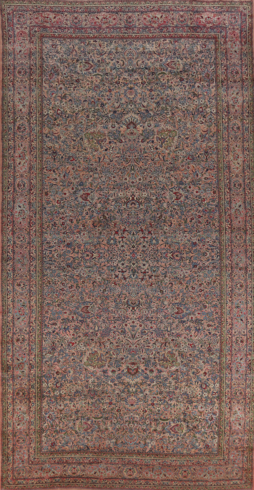Antique Vegetable Dye Kirman Traditional Hand-made Rug Living Room Carpet 9x18 gallery