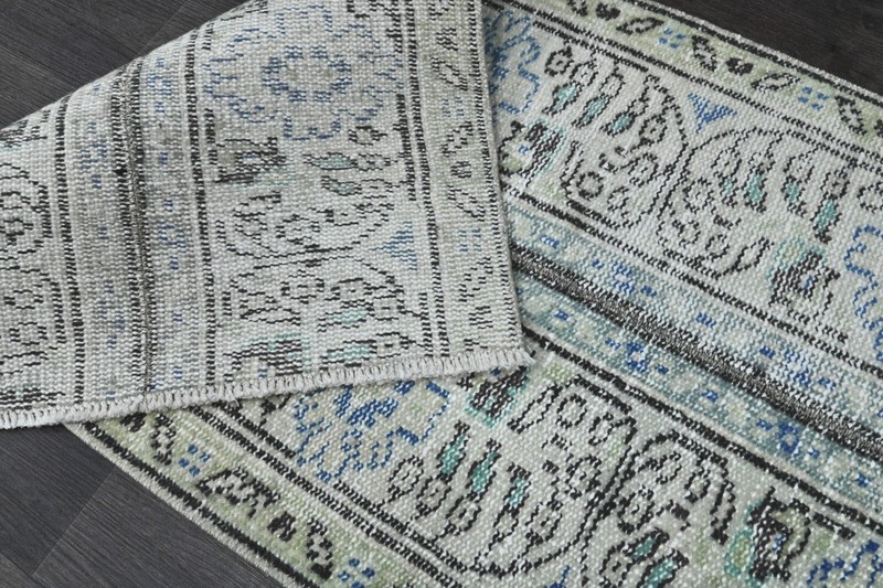 Oushak Turkish Doormat Rug 2x4 BEIGE Vintage Anatolian Handmade Small Kilim Rug gallery
