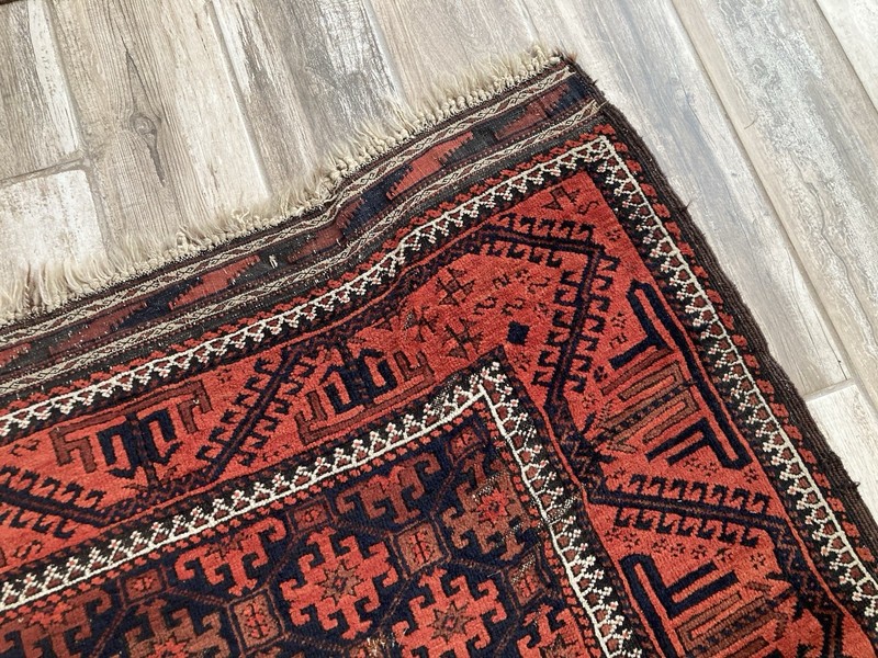 Antique Sarakhs Khorassan Tribal VTG Baluche Nomadic Ethnic Rug 43"x74" gallery