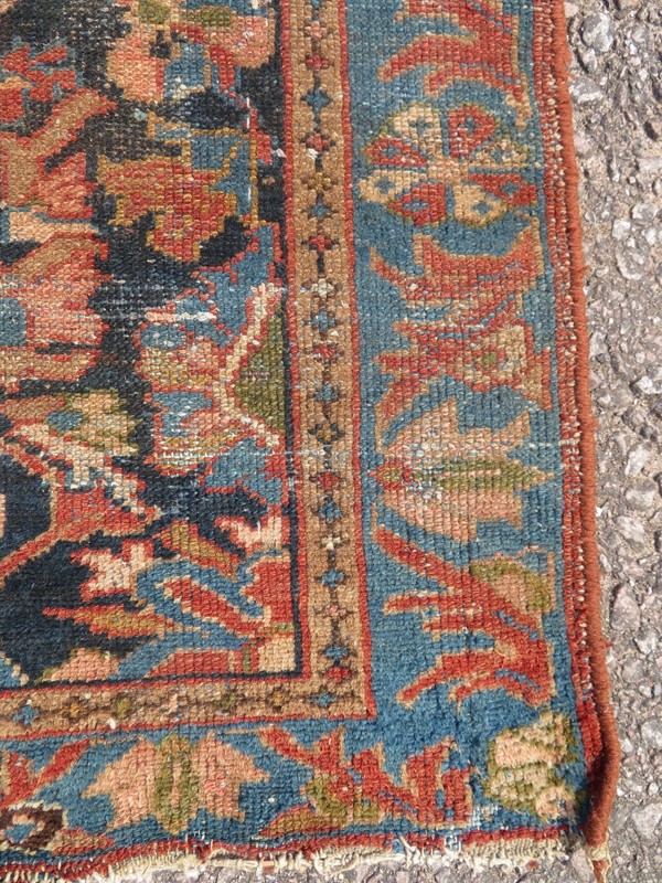 Authentic Distressed Antique Oriental Rug. 162cm X 110cm gallery