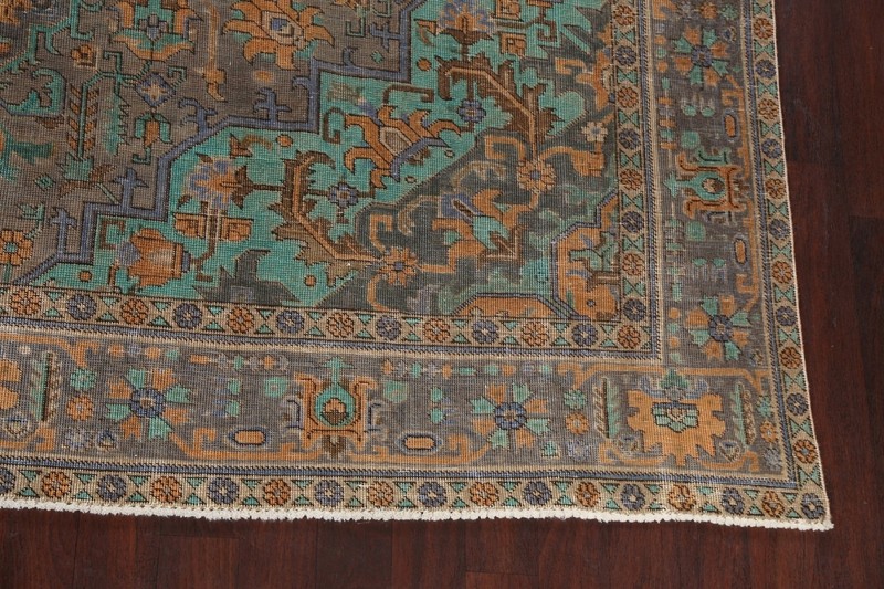 Over-Dyed Handmade Wool Tebriz Area Rug 10x12 Traditional Handmade Carpet gallery