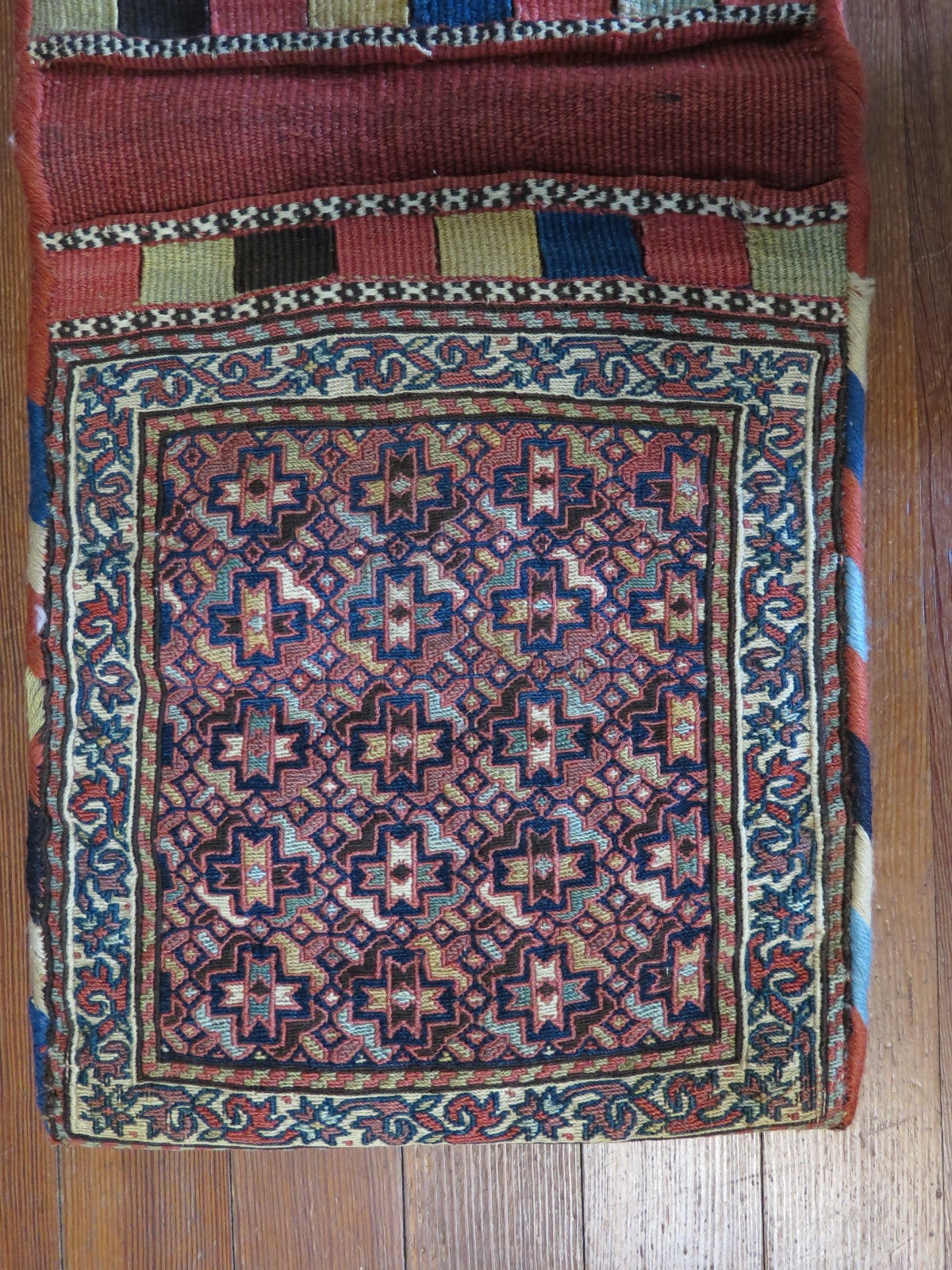 Shahsavan or Caucasian saddle bag, soumak, 2nd quarter 20th century, 12" x 2'4" gallery
