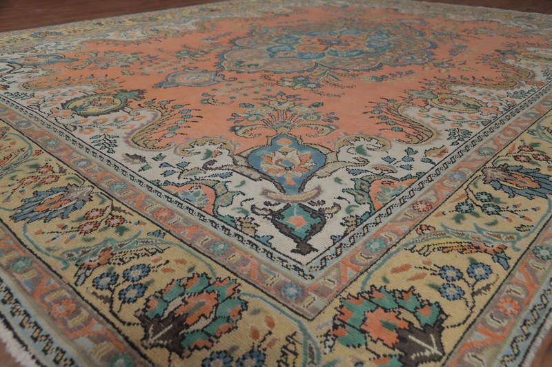 Vintage Handmade Room Size Area Rug 10x13 Traditional Over-Dyed Wool Carpet gallery