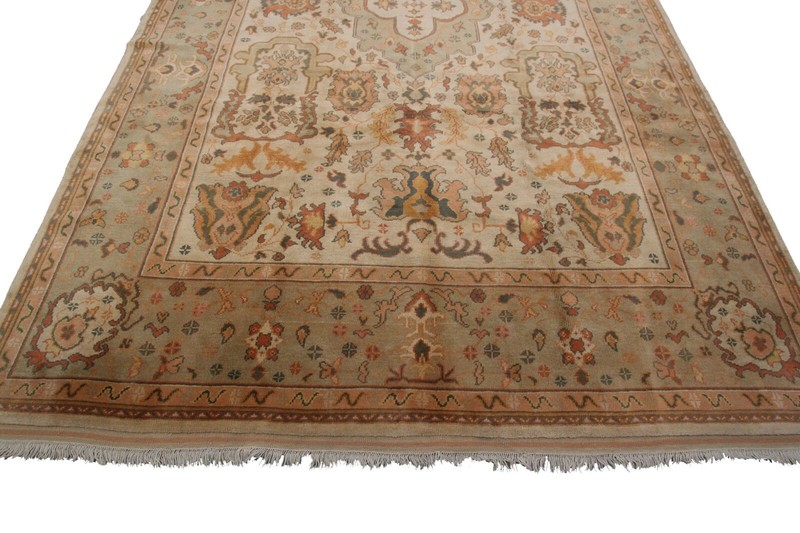 9x12 Vintage Authentic Antique Turkish Oushak Rug Arts & Crafts 269cmx350cm gallery