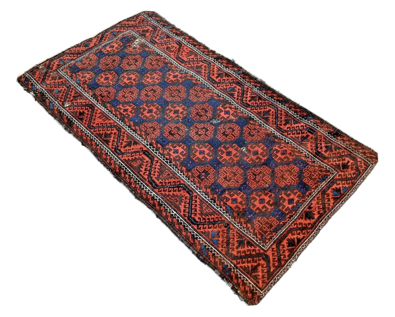 Fabulous Antique Rare Tribal Rug Collectors Piece Distressed Low Pile Tribal Rug gallery