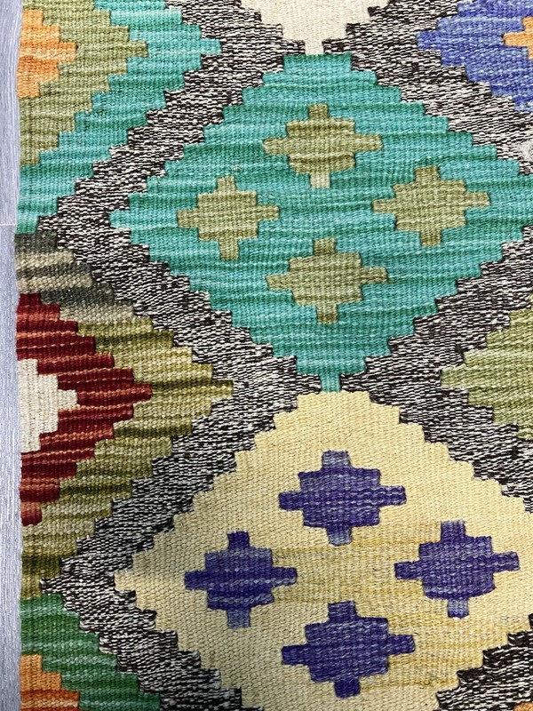 Handmade Kilim Runner wool natural colours Afghan Traditional 288cmx84cm gallery