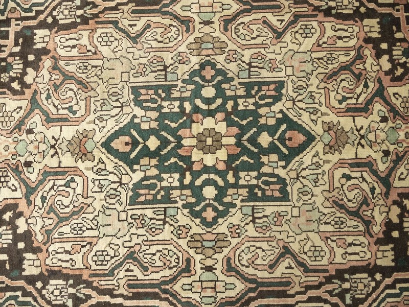Handmade Semi-Antique Wool Rug Traditional Floral Style Decor Carpet 5'5X9'7 ft gallery