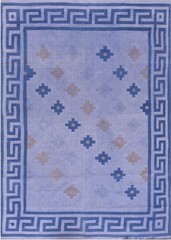 5X7 Vintage Indian Dhurries Beige Cotton Area Rug 1935