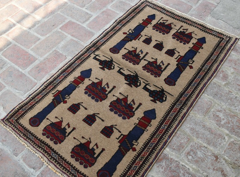 2'8 x 4'7 ft Handmade vintage afghan tribal shindand war area rug, 3x5 wool rug gallery