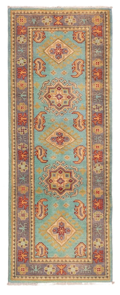 2'1" x 5'9" Vintage Hand-knotted Runner Rug Traditional Oriental Wool Carpet