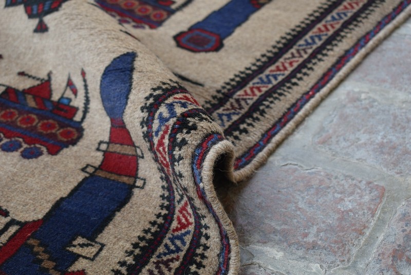 2'8 x 4'7 ft Handmade vintage afghan tribal shindand war area rug, 3x5 wool rug gallery