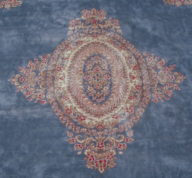 RRA 12x16 True Oriental Rug Medallion design Lt Blue Carpet 12234 gallery