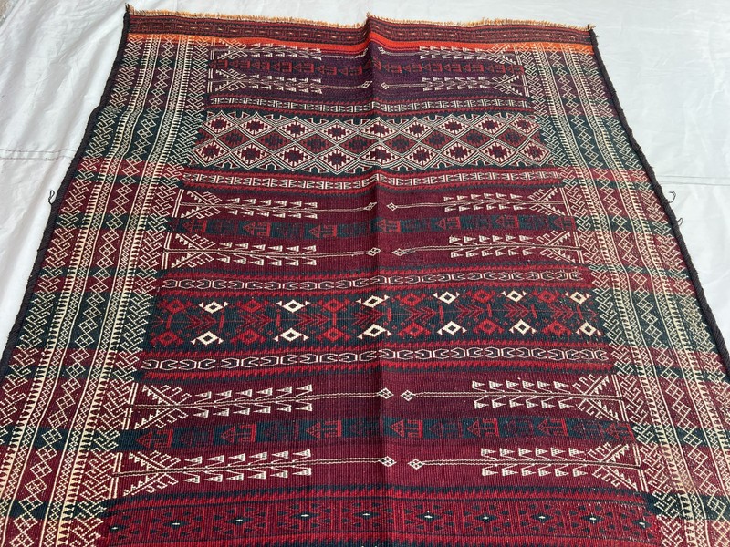COLLECTORS' ITEM 8.5 X 3.8ftAntique Maldari Belouch Nomad Full Embroidery Sistan gallery