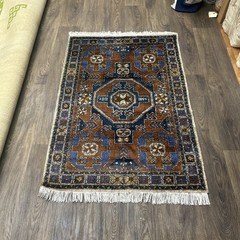 ORIENTAL UNIQUE KAZAK Multicolor ANTIQUE CAUCASIAN/ GALLERY RUG 3×5 ft