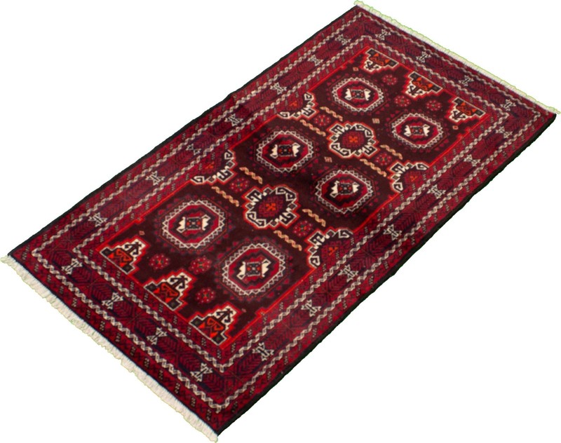 Vintage Geometric Area Rug 3'7" x 6'7" Traditional Hand-Knotted Wool Carpet gallery