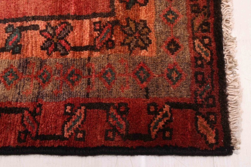 3'8" x 9'3" Vintage Hand-knotted Runner Rug Traditional Oriental Wool Carpet gallery