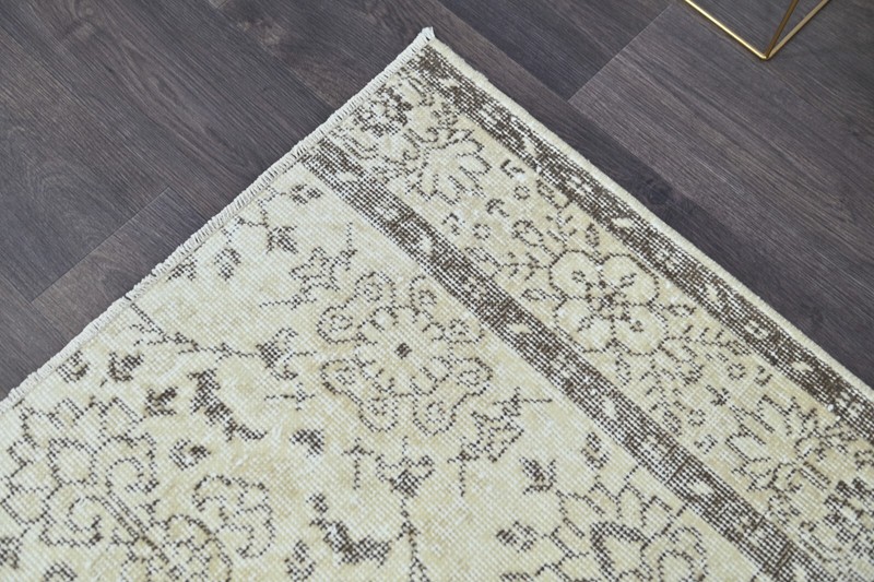 Oushak Turkish Vintage Rug 5x8 Kilim Rug Anatolian Handmade Boho Decor BEIGE gallery