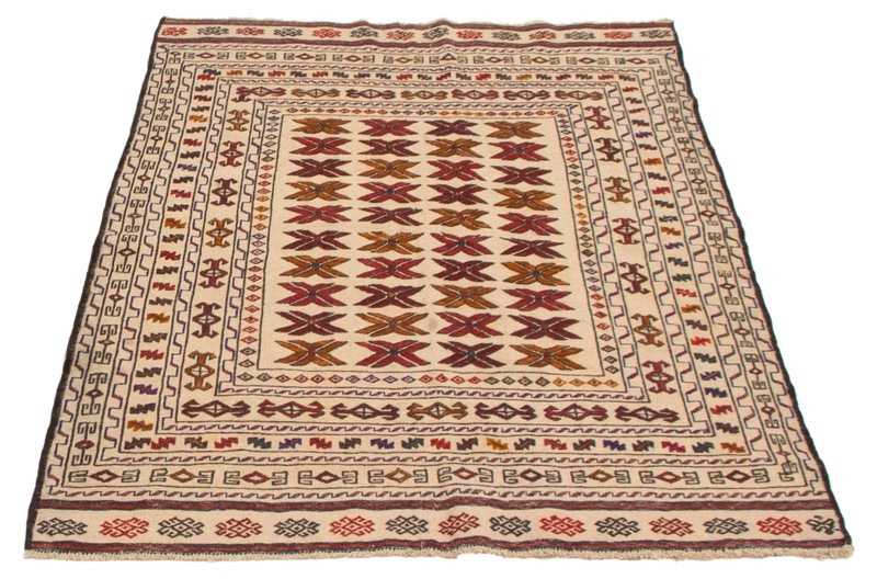 Vintage Hand Woven Area Rug 4'6" x 5'11" Traditional Wool Oriental Carpet gallery