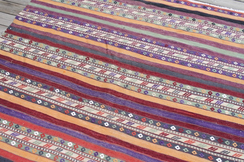 Turkish Kilim Rug 57''x87'' Hand Woven Sivas Oriental Wool Cicim Kilim 146x222cm gallery