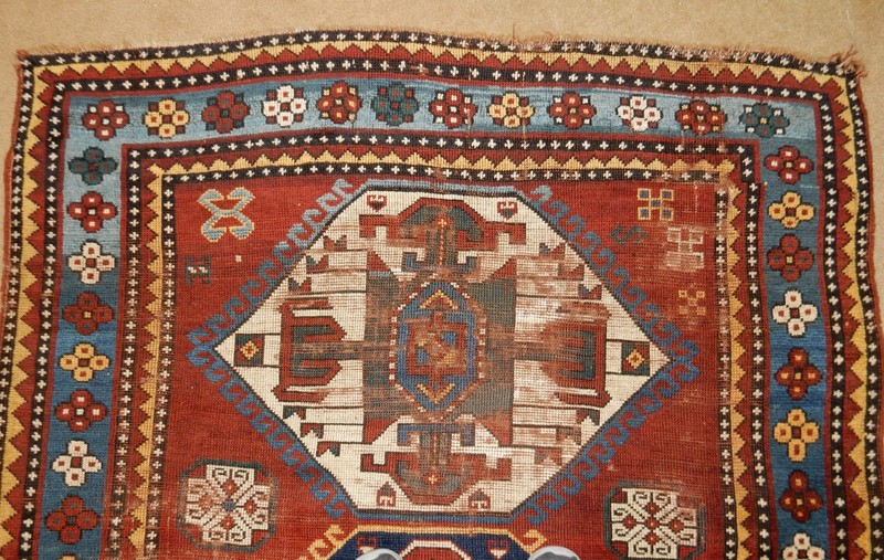 ANTIQUE KAZAK RUG KUBA SHIRVAN ORIENTAL RUG CARPET HERIZ SERAPI #1 gallery