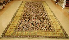 MID1800s ANTIQUE CAUCASIAN KARABAGH RUG AT SIZE OF 7’3″ x16’5″ GREAT SIZE DESIGN