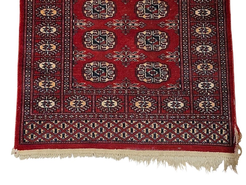 Aprx 2.5 X 12 Afgahn Hand Knotted Turkmen Bokhara Rug Antique Runner Wool Carpet gallery