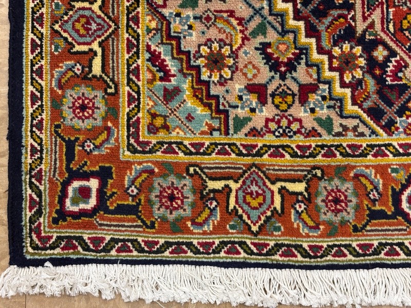 Hand Knotted Vintage Wool Rug 2x3 Navy Blue Tribal Oriental Accent Carpet gallery