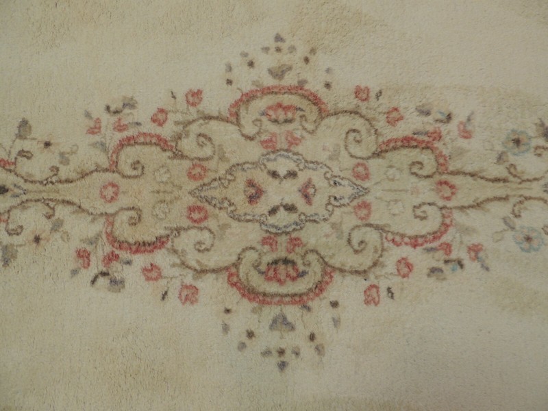 8x10, 7x10 Antique Kermaan Oriental Area Rug Beige Orange Brown Blue wool gallery