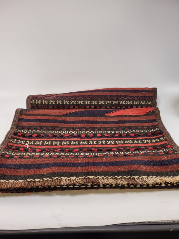 Hand Woven Vintage Afghan Maldari Kilim Runner Rug Tribal Runner Rug 120"x26" gallery