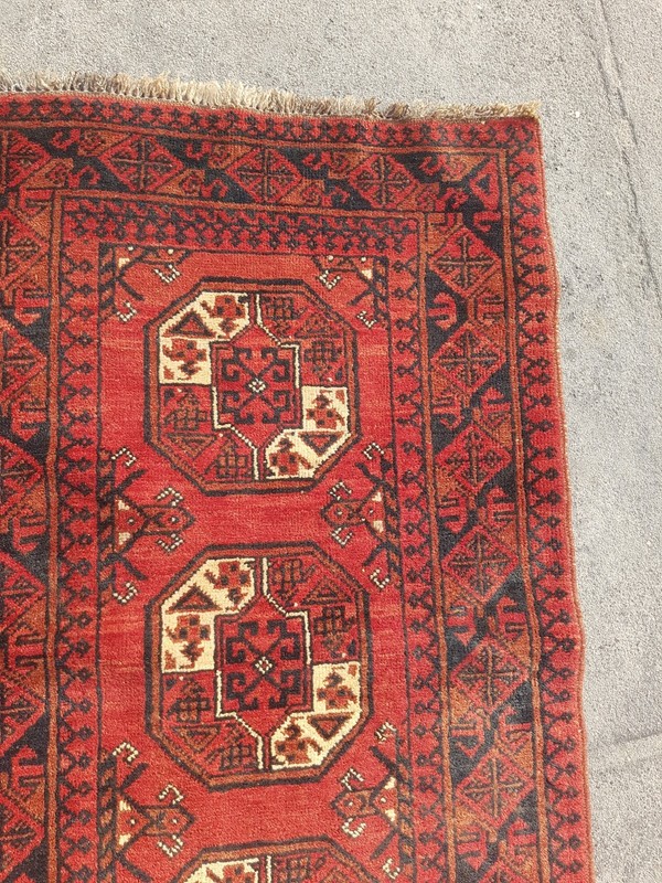 Vintage Hand Made Traditional Rug Epic Oriental Wool Multicolor Carpet 288x83 cm gallery