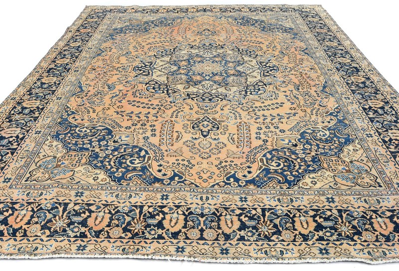 Handmade Semi-Antique Oriental Rug Muted Color Distressed Style Carpet 9X12 ft gallery