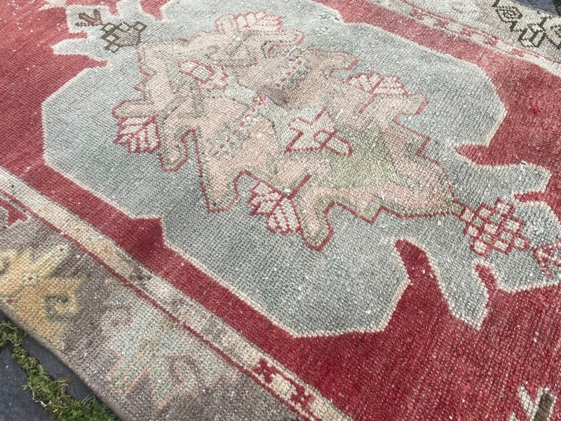 Bohemian Runner Rug, Turkish Vintage Rug, Handmade Wool Rug, 2,3 x 4,9 ft gallery