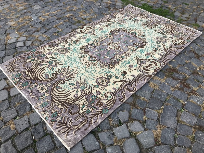 Handmade Rug Turkish Area Rug Vintage Rug Oushak Rug Antique Rug Bohemian Rug gallery
