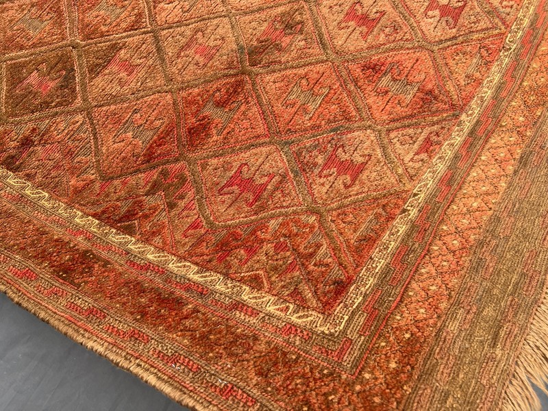 Rust Terracotta Faded Turkish Rug 4'6x5'8 Vintage Tribal Boho Area Rug gallery