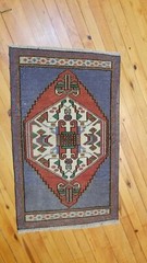 Stunning Antique 1940-1950’s Wool Pile Natural Dye Tribal Rug 1’9” x 2’10”