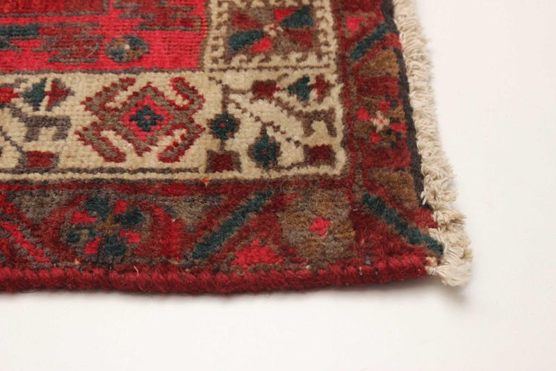 3'7" x 10'10" Vintage Hand-knotted Runner Rug Traditional Oriental Wool Carpet gallery