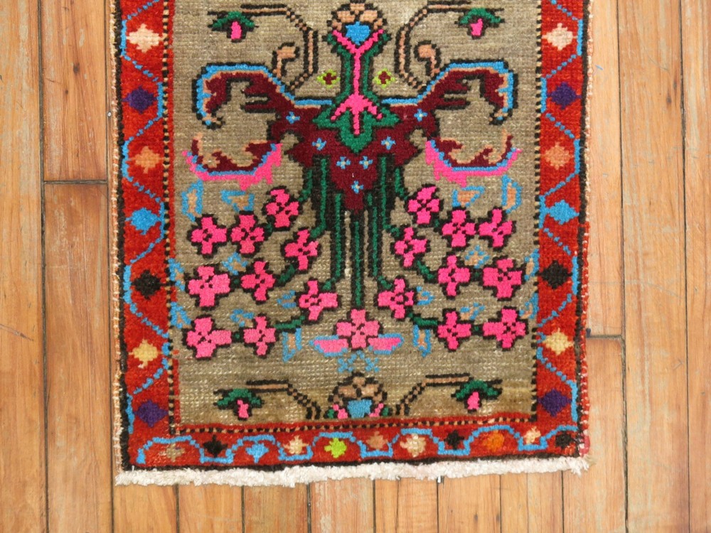 Vintage Trendy Turkish Yastik Ushak Oushak Kurdish Kars Rug Size 1'5''x2'7''