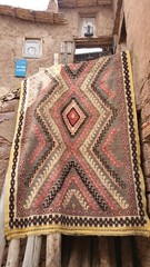 Antique Moroccan Berber Atlas Amazigh carpet Vintage rug Geometric Style