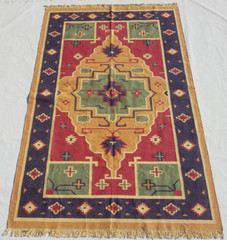 Vintage Traditional Handcrafted Turkish Kilim Rug for Home Décor 245×156 cm
