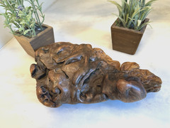 Beautiful Vintage Natural Burl Wood Sculpture 9″x5.5″x2″