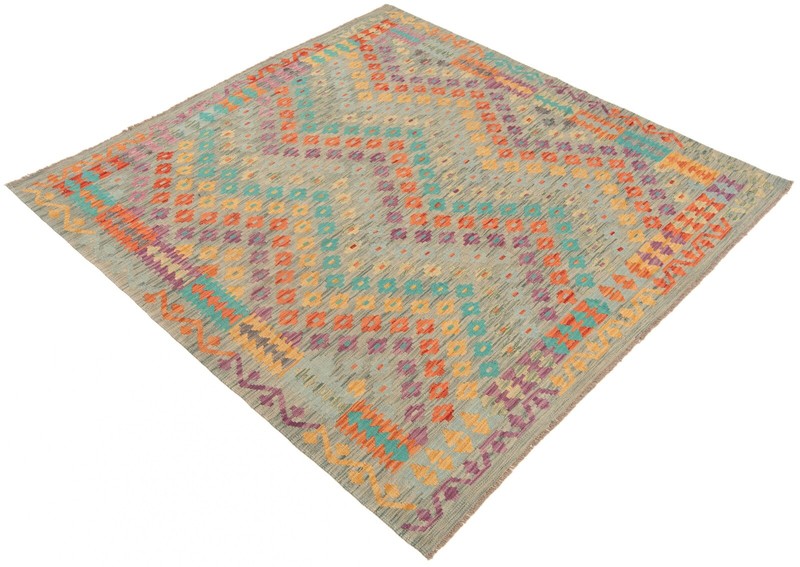 Kelim Afghan 202 X 194 Cm Handwoven Oriental Carpet Rug gallery
