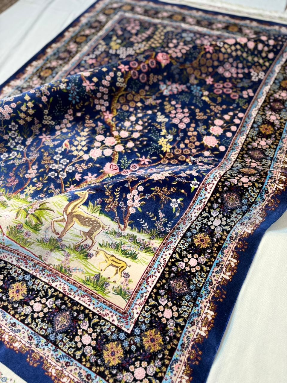 Silk Rug 3 x 5 Feet Animals Floral Pattern Tree Of Life Design Premium Quality gallery